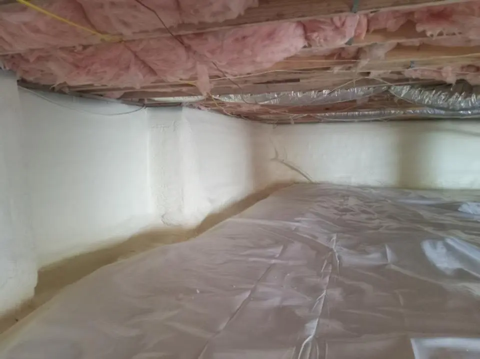 Crawl space encapsulation with closed-cell spray foam for Roof Leak Repair in Oakland